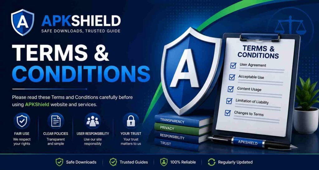 APKShield Terms and Conditions Banner